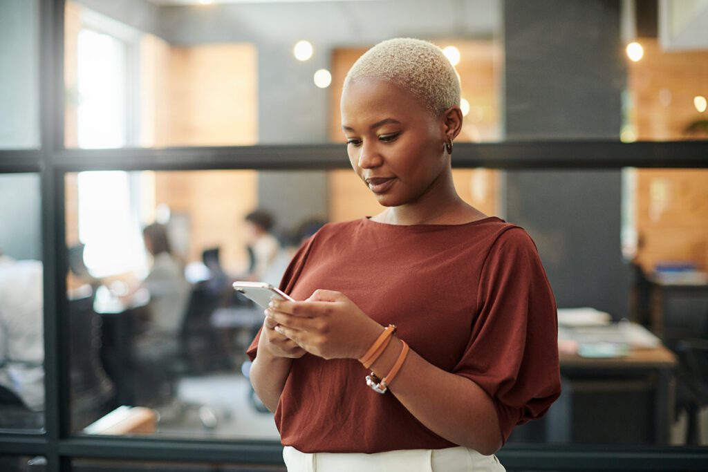 Person using social media on their phone