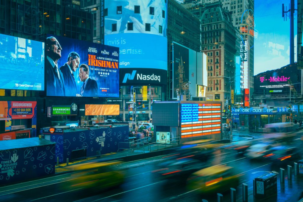 Times Square ad billboards for brand tracking