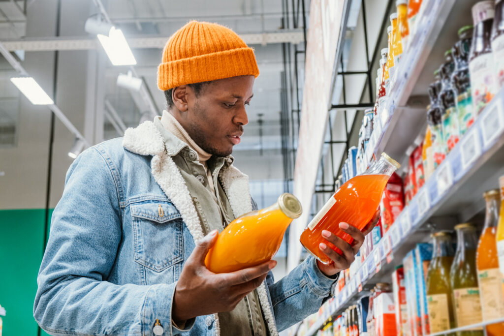 A considers two different juices. Consumer behavior research can help brands understand buyer preferences like these.