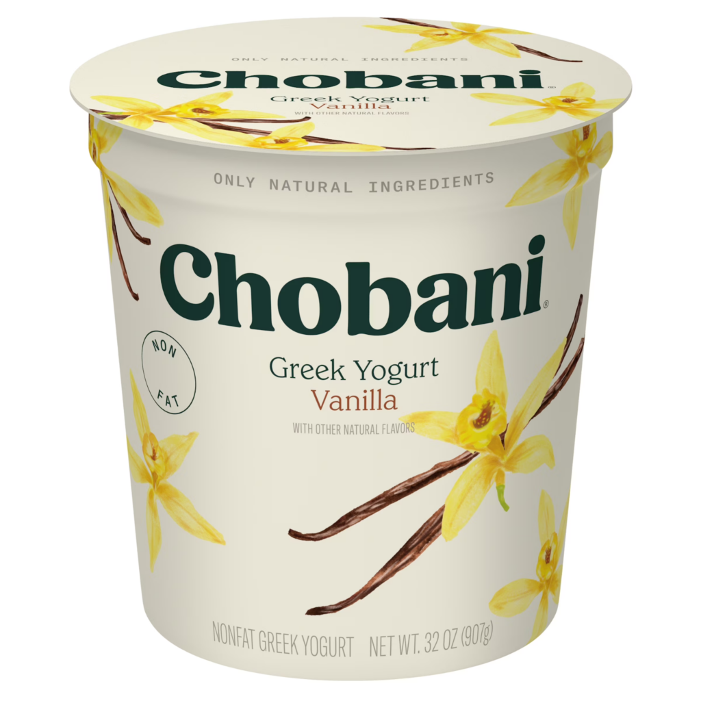 Chobani vanilla Greek yogurt cup