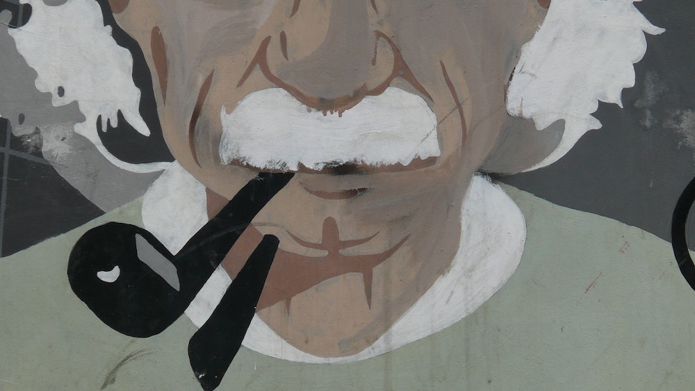 Graffiti image of Albert Einstein