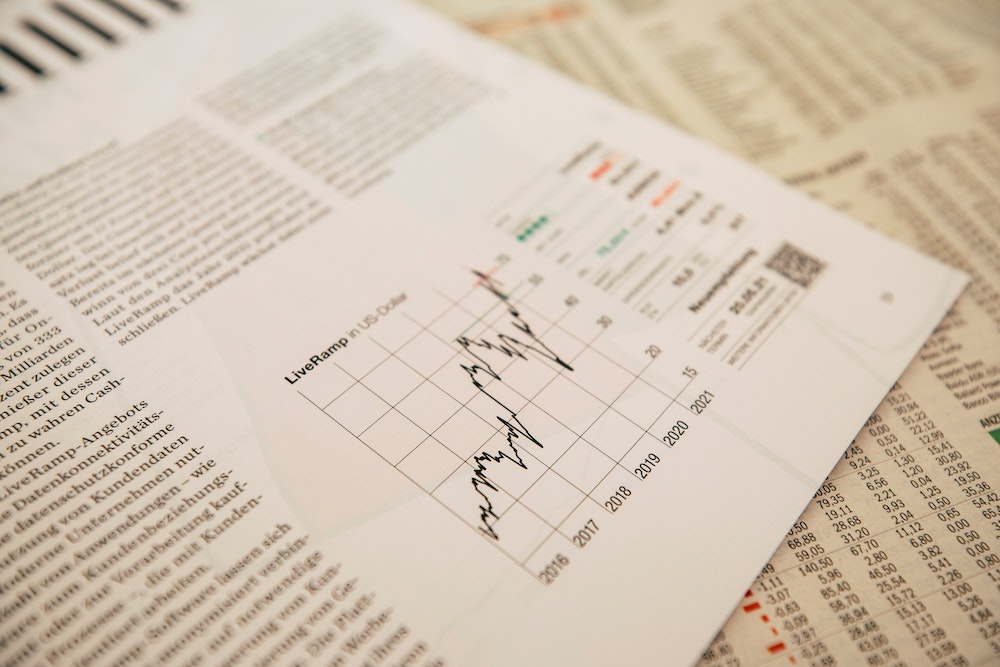 A printed sheet of paper containing a data graph